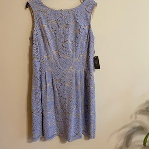 NWT Vince camuto blue lace Aline dress size 14